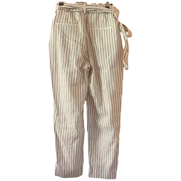 Ann Taylor Petite Striped Paperbag Waist Pants - Size 4P - Picture 4 of 9